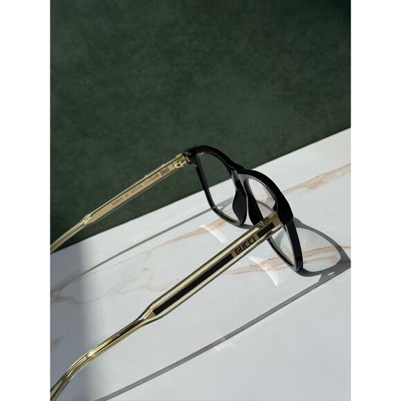 NEW Gucci GG0561ON Black Gold Logo Unisex Eyeglasses Frames main image 7